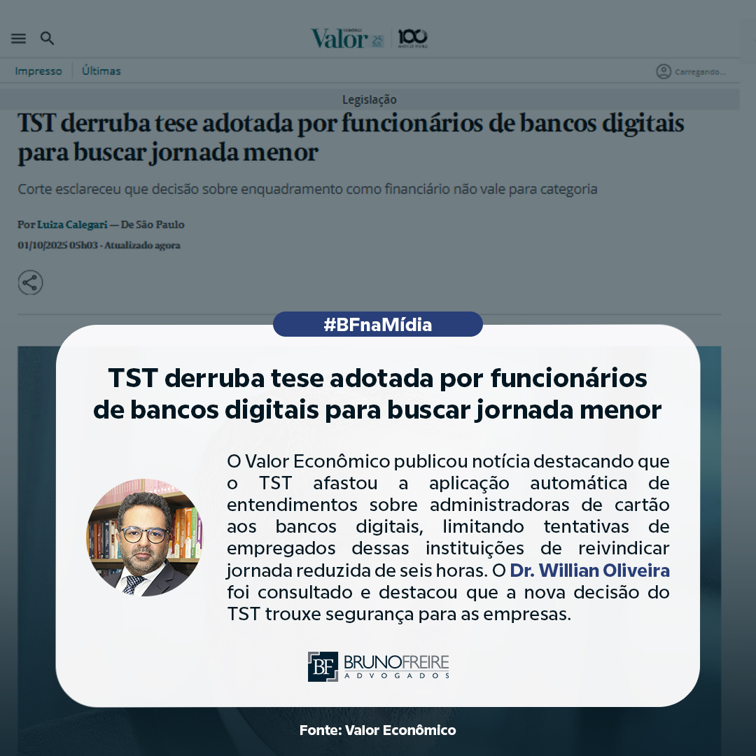 TST derruba tese adotada por funcionários de bancos digitais para buscar jornada menor